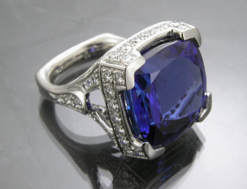 Tanzanite Platinum Ring