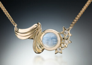 Celestial Carved Moonstone Pendant