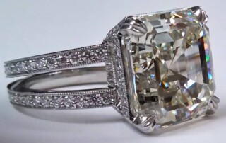 Asscher Cut Diamond Engagement Ring