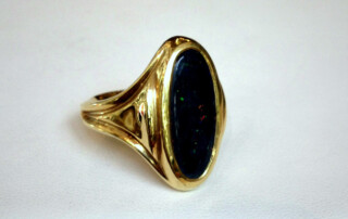 Black Opal Confetti Ring