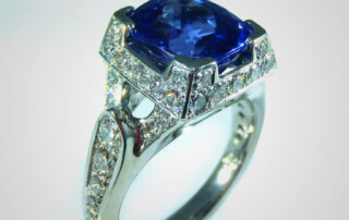 Tanzanite Palladium Ring
