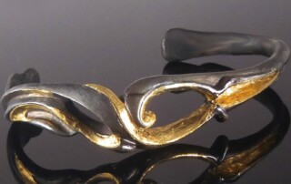 Pure Gold And Steel Bracelet