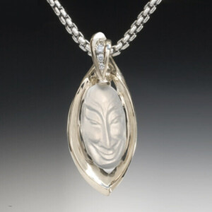 Cirque Moonstone Pendant 22 Carved Moonstone Cirque Leaf Pendant