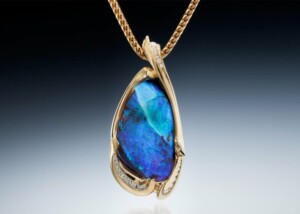 Boulder Opal 18K Pendant