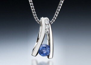 Floating Sapphire Pendant