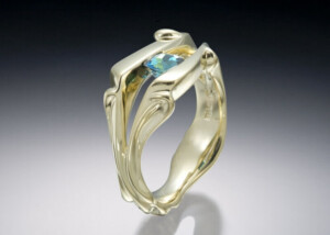 Floating Tourmaline Eye Ring