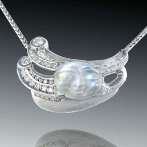 Diamond Wind Moonstone Necklace 16 Diamond Wind Moonstone Necklace
