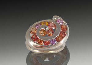 Multi Sapphire Nautilus Ring