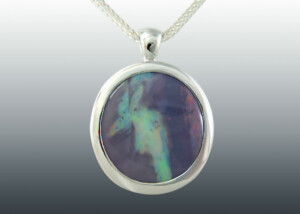 Kangaroo Opal Silver Pendant