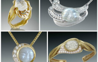 Designer Carved Moonstone Jewelry