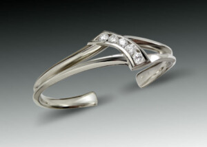 Contemporary Diamond Cuff Bracelet