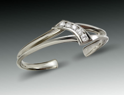 Contemporary Diamond Cuff