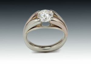 Diamond Two Tone Solitaire