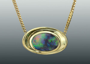 Oval Opal 18K Necklace