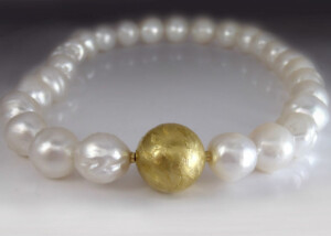 Gold Bead Pearl Bracelet Clasp