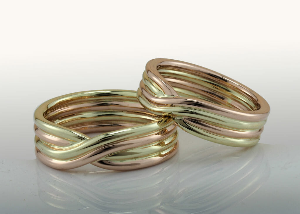 Two Tone Twist Woven Bands Set