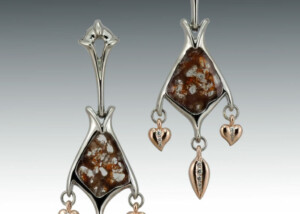 Diamond Slice Dangle Earrings Crop