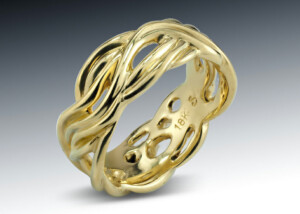 Twisted 18K Gold Band Size 9.5