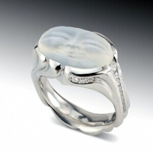Serene Platinum Moonstone Ring 20 Serene Platinum Moonstone Ring