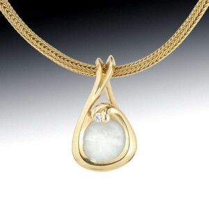 Gold Beach Pebble Pendant