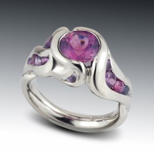 Flowing Purple Sapphire Ring