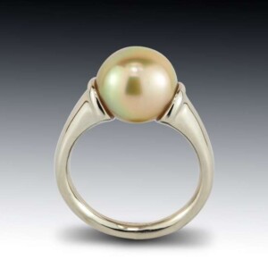 Golden South Sea Pearl Ring 18 Golden South Sea Pearl Ring
