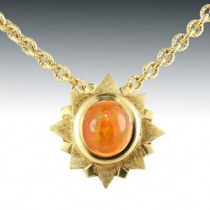 Mexican Opal Sun Pendant