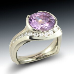 Lavender Spinel Diamond Ring