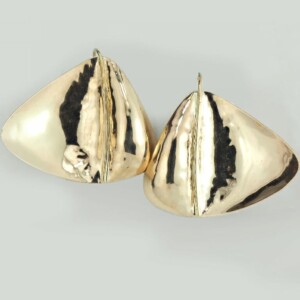 Gold Repousse Earrings