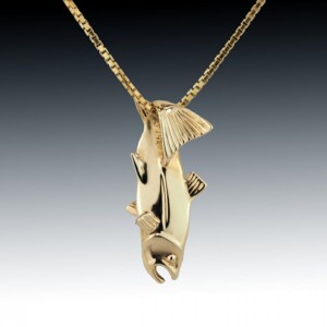 Gold Salmon Pendant
