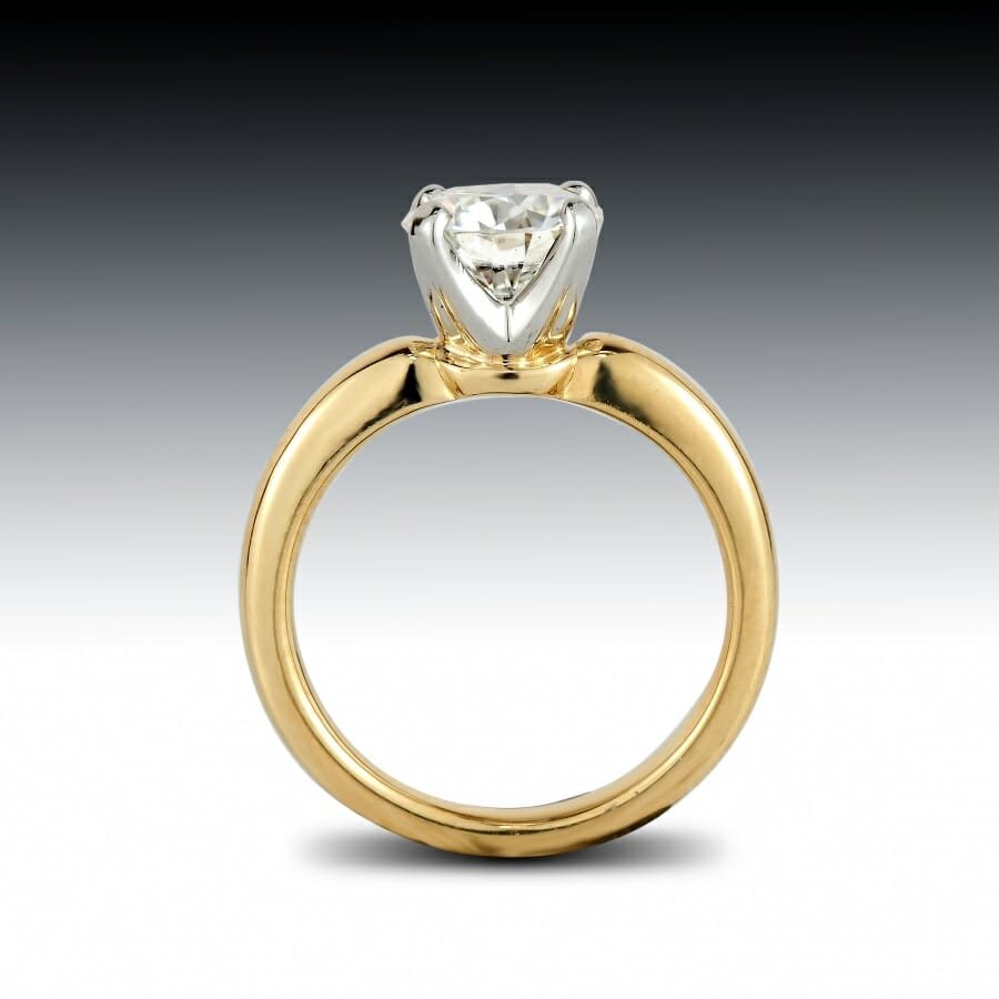 Two Tone Four Prong Engagement Ring 1 Two Tone Four Prong Engagement Ring