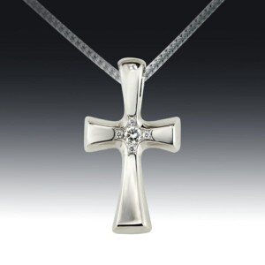 White Gold Diamond Cross
