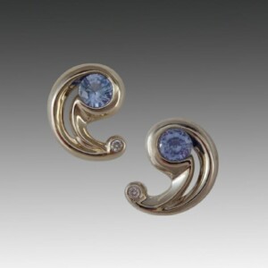 Tanzanite Swirl Earrings