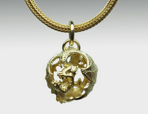 Gold Dragon Pendant