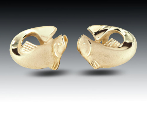 Gold Fish Cufflinks