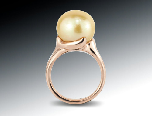 Golden Pearl Rose Gold Ring