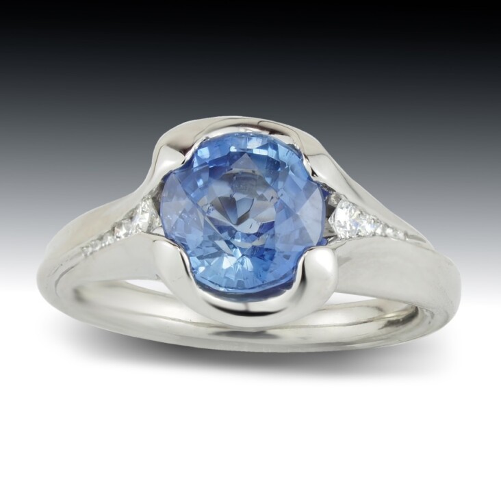 Cornflower Blue Sapphire And Diamond Ring 2 Cornflower Blue Sapphire And Diamond Ring