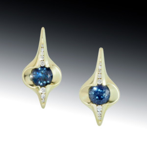 Blue Montana Sapphire 18K Earrings