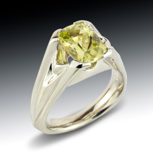 White Gold Cushion Chrysoberyl Ring 15 White Gold Chrysoberyl Cushion Ring