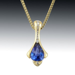 Pear Shaped Sapphire Pendant