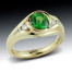 Tsavorite And Diamond Ring