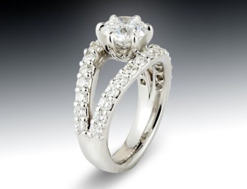 Split Shank Diamond Engagement Ring