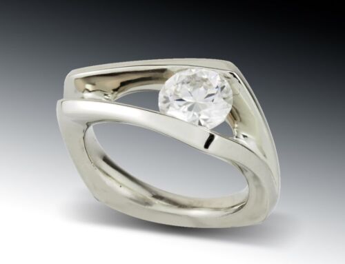Moissanite Solitaire Split Ring