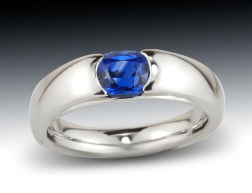 Sapphire Solitaire Band