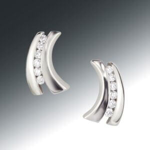 Diamond Channel Split Earrings