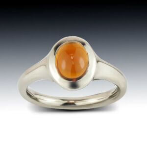 Caramel Tourmaline Cabochon Ring 6 Caramel Tourmaline Cabochon Ring