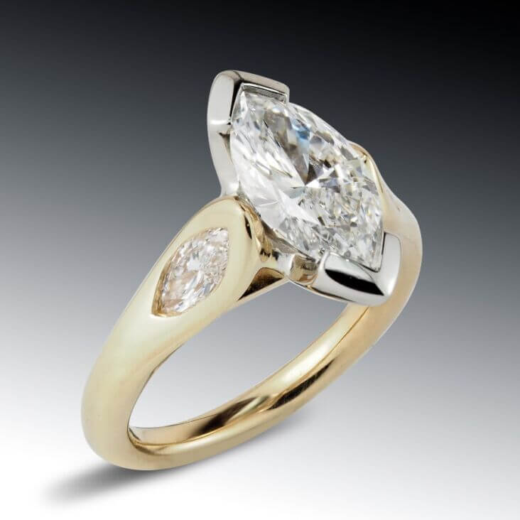 Marquise Lab Diamond Engagement Ring 2 Marquise Lab Diamond Engagement Ring -2