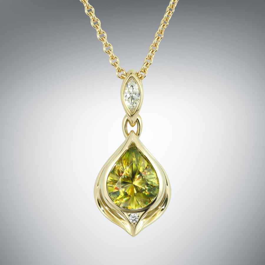 Chartreuse Sphene Pendant 1 Chartreuse Sphene Pendant (2)