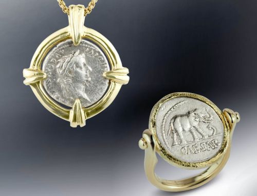 18k Gold and Silver Roman Coins Set