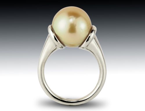 Golden South Sea Pearl Ring